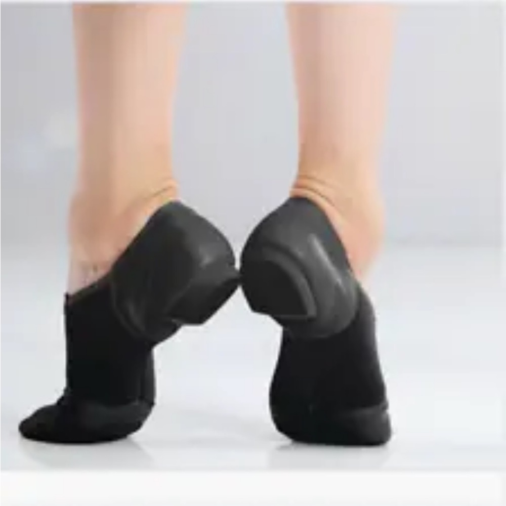 🎃Genuine Leather Jazz Shoe Slip On Dance Shoe for Girls and Boys Black - Picture 7 of 8